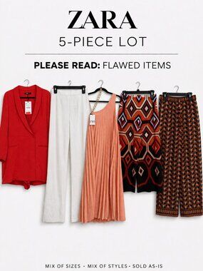 ZARA 5 Piece Lot Mixed Styles | Flawed/Repair | Pants, Dress, Blazer | Reseller